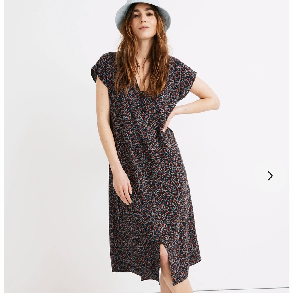 Madewell Easy V-Neck Midi Dress